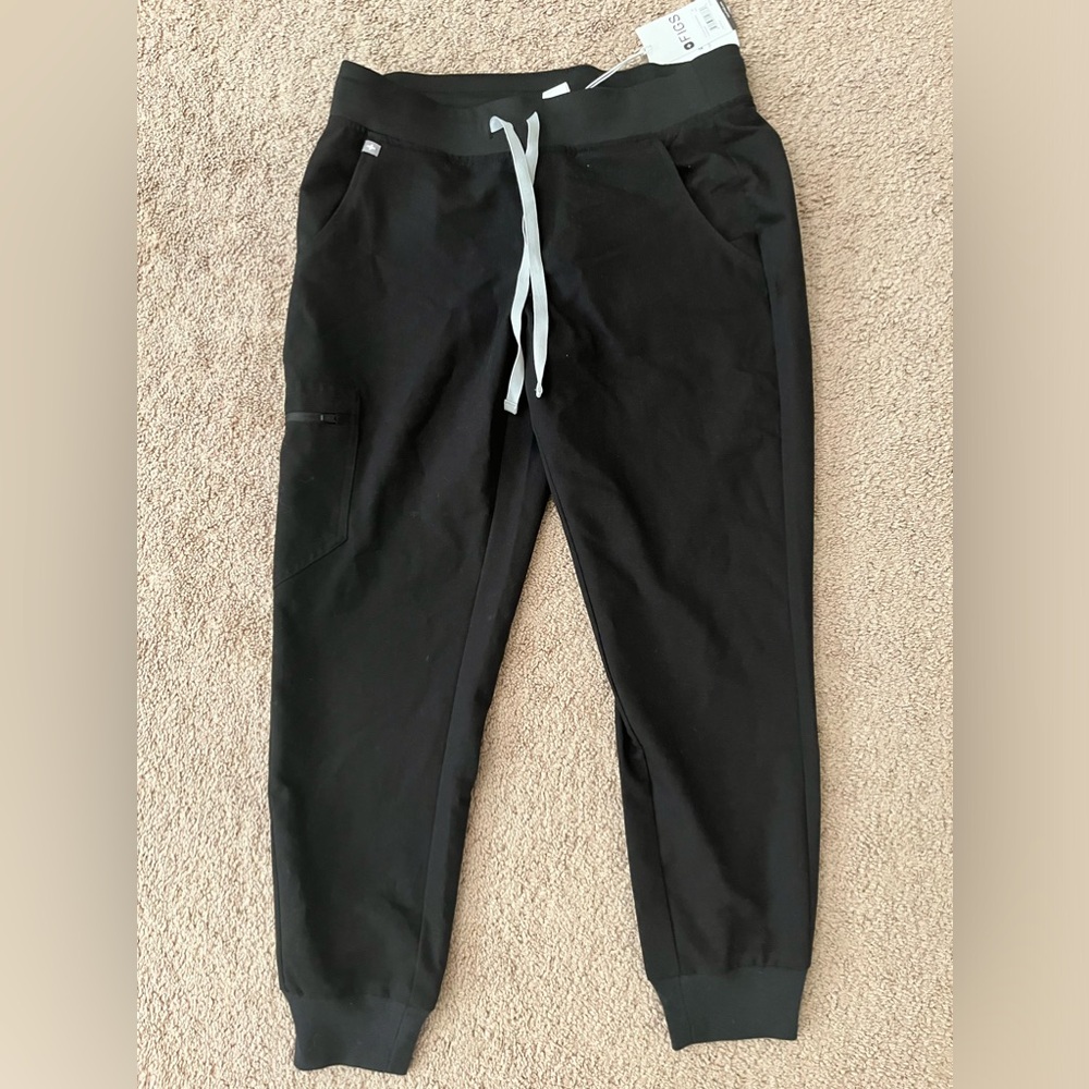 Brand New Figs Zamora Jogger Scrub Pants In Black